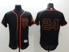 San Francisco Giants #24 Willie Mays Black SF 2016 Flexbase Jersey