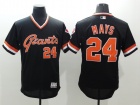 San Francisco Giants #24 Willie Mays Black Throwback 2016 Flexbase Jersey