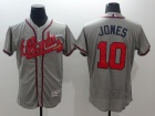 Atlanta Braves #10 Chipper Jones Gray 2016 FlexBase Jerseys