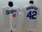 Los Angeles Dodgers #42 Jackie Robinson White 2016 Flexbase Jerseys