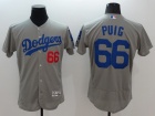 Los Angeles Dodgers #66 Yasiel Puig Gray 2016 Flexbase Jerseys