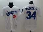 Los Angeles Dodgers #34 Fernando Valenzuela White 2016 Flexbase Jerseys