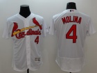 St. Louis Cardinals #4 Yadier Molina White 2016 Flexbase Jerseys