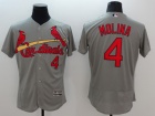 St. Louis Cardinals #4 Yadier Molina Gray 2016 Flexbase Jerseys