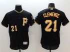 Pittsburgh Pirates #21 Roberto Clemente Black 2016 Flexbase Jerseys