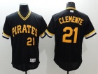 Pittsburgh Pirates #21 Roberto Clemente Black Pullover 2016 Flexbase Jerseys