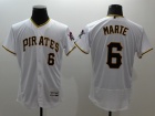 Pittsburgh Pirates #6 Starling Marte White 2016 Flexbase Jerseys