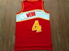 Atlanta Hawks #4 Spud Webb Red Hardwood Classic Jerseys