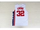 Brooklyn Nets #32 Julius Erving White ABA Hardwood Classic 1974-1976 Swingman Jerseys