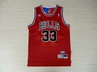 Chicago Bulls #33 Scottie Pippen Red Hardwood Classic Throwback Basketball Jerseys