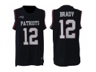 New England Patriots #12 Tom Brady Blue NFL Limited Tank Top Jersey