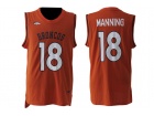 Denver Broncos #18 Peyton Manning Orange NFL Limited Tank Top Jersey