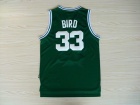 Boston Celtics #33 Larry Bird Green Hardwood Classic Throwback Jerseys