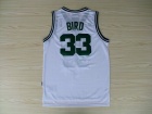 Boston Celtics #33 Larry Bird White Hardwood Classic Throwback Jerseys