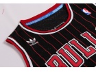 Chicago Bulls #91 The Worm Dennis Rodman Black Red Strips Hardwood Classic Throwback Jerseys