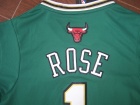 Chicago Bulls #1 Derrick Rose Green Rev 30 Short Sleeve Jerseys