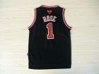 Chicago Bulls #1 Derrick Rose Black Chicago Rev 30  Basketball Jerseys