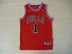 Chicago Bulls #1 Derrick Rose Red Rev 30  Basketball Jerseys