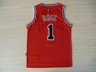 Chicago Bulls #1 Derrick Rose Red Rev 30  Basketball Jerseys