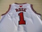 Chicago Bulls #1 Derrick Rose White Rev 30  Basketball Jerseys