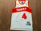 Atlanta Hawks #4 Spud Webb White Hardwood Classic Jerseys