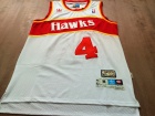 Atlanta Hawks #4 Spud Webb White Hardwood Classic Jerseys