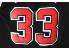 Chicago Bulls #33 Scottie Pippen Black Hardwood Classic Throwback Basketball Jerseys