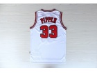 Chicago Bulls #33 Scottie Pippen White Hardwood Classic Throwback Basketball Jerseys