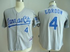 Kansas City Royals #4 Alex Gordon Grey Cool Base Jerseys