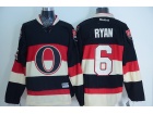 Ottawa Senators #6 Bobby Ryan Black Hockey Jerseys