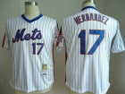 New York Mets #17 Keith Hernande White Strips Throwback Jerseys