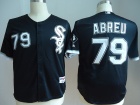 Men's Chicago White Sox Jose Abreu #79 Black Cool Base Baseball Jerseys