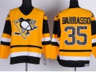 Pittsburgh Penguins #35 Thomas Barrasso Yellow Throwback CCM NHL Jersey