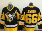 Pittsburgh Penguins #66 Mario Lemieux Black Throwback CCM NHL Jersey