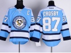 Pittsburgh Penguins #87 Sidney Crosby Blue C Patch Hockey Jersey