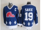 Quebec Nordiques #13 Mats Sundin Blue Throwback CCM Jersey