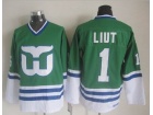 Hartford Whalers #1 MIKE LIUT Green CCM NHL Jersey