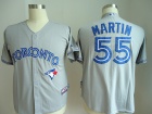 Toronto Blue Jays #55 Russell Martin Grey Player Jerseys