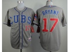 Chicago Cubs #17 Kris Bryant Grey New Style Jerseys