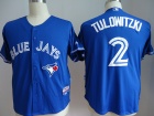 Toronto Blue Jays #2 Troy Tulowitzki Blue Jerseys