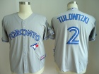 Toronto Blue Jays #2 Troy Tulowitzki Grey  Jersey