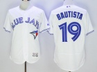 Toronto Blue Jays #19 Jose Bautista White FlexBase Jersey