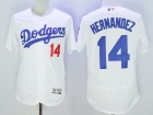 Los Angeles Dodgers #14 Enrique Hernandez White 2016 Flexbase Jerseys