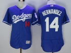 Los Angeles Dodgers #14 Enrique Hernandez Blue 2016 Flexbase Jerseys