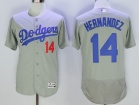 Los Angeles Dodgers #14 Enrique Hernandez Gray 2016 Flexbase Jerseys