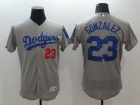 Los Angeles Dodgers #23 Adrian Gonzalez Gray 2016 Flexbase Jerseys