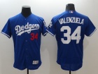 Los Angeles Dodgers #34 Fernando Valenzuela Blue 2016 Flexbase Jerseys