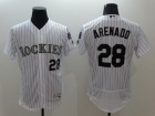 Colorado Rockies #28 Nolan Arenado White Flexbase Jerseys