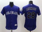 Colorado Rockies #28 Nolan Arenado Purple Flexbase Jerseys