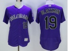 Colorado Rockies #19 Charlie Blackmon Purple Flexbase Jerseys